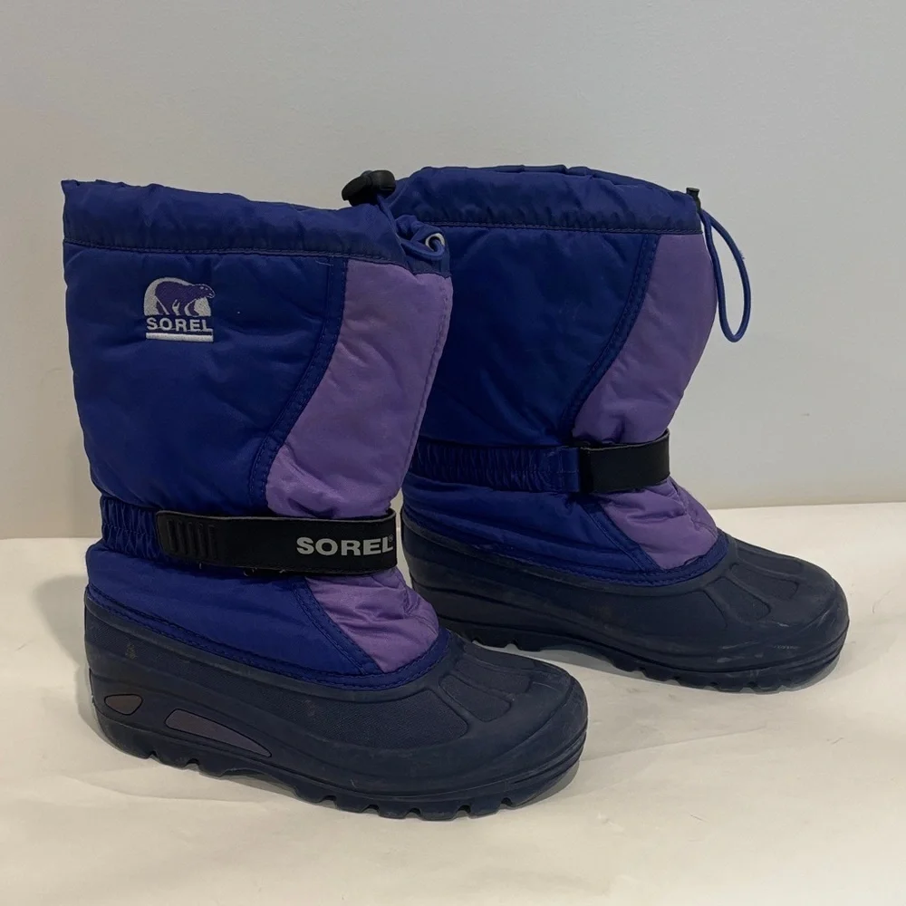 Sorel Flurry Blue and Lavender Winter Snow Boots